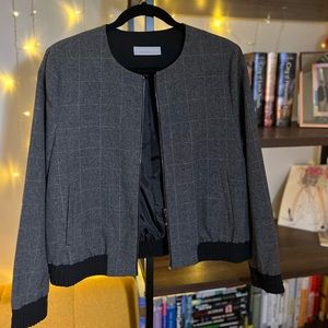 Dorthy Perkins plaid bomber cut jacket